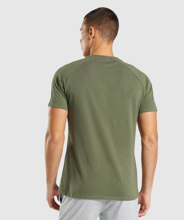Panske Tricka Gymshark Apollo Olivovo Zelená | BF9253706